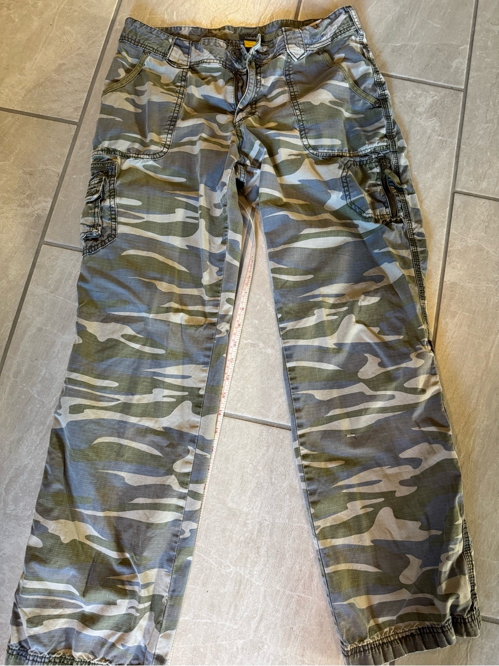 Cabela's Men's Olive and Blue Camo Cargo Pants